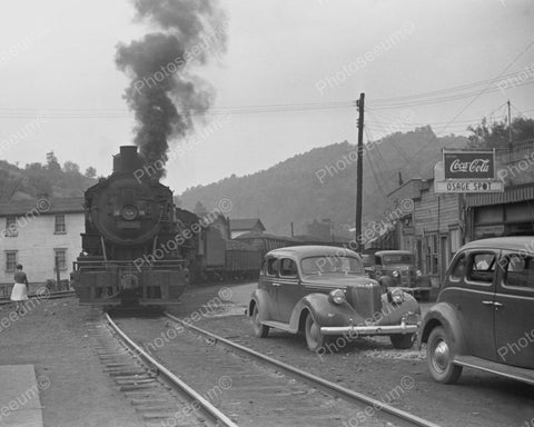 Train With Load Of Coal 1938 Vintage 8x10 Reprint Of Old Photo - Photoseeum