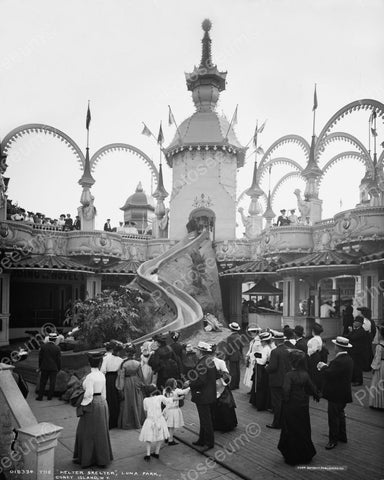 The Helter Skelter Ride Coney Island 1905 Vintage 8x10 Reprint Of Old Photo - Photoseeum