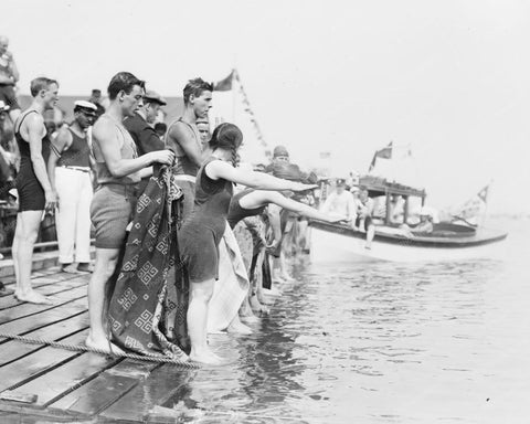Women's Swim Race Start Coney Island 8x10 Reprint Of Old  Photo - Photoseeum