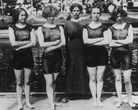 Champion Australian Girls Swimming Team 1919 Vintage 8x10 Reprint Of O ...