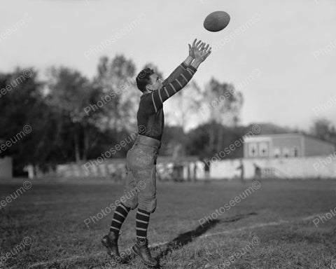 Hegarty Catching Football Georgetown 1925  Vintage 8x10 Reprint Of Old Photo - Photoseeum