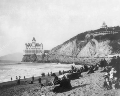 Cliff House Stunning By The Sea! Old 8x10 Reprint Of Photo - Photoseeum