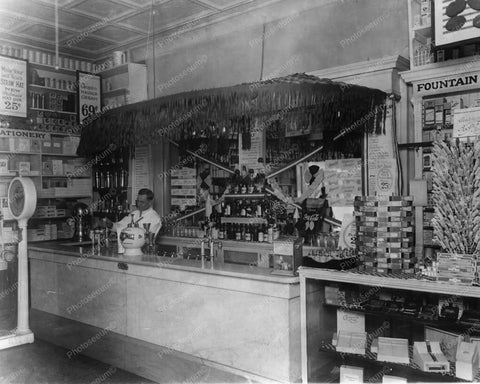 Peoples Drug Store 1930s Soda Fountain 8x10 Reprint Of Old Photo - Photoseeum