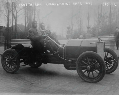 Vanderbilt Isotta Car In Auto Race 1909 Vintage 8x10 Reprint Of Old Photo - Photoseeum