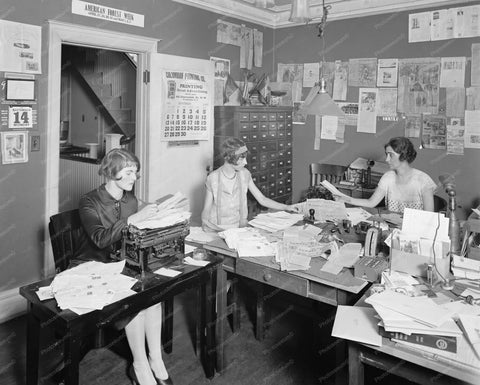 Office Scene Typist & Book Keepers 8x10 Reprint Of Old Photo - Photoseeum