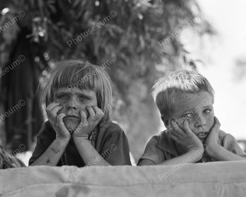 Sister & Brother Wishful Thinking 8x10 Reprint Of Old Photo - Photoseeum