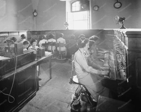 Telephone Co. Switchboard Operators 8x10 Reprint Of Old Photo - Photoseeum