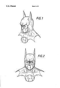 USA Patent Batman Cowl 1990s Drawings - Photoseeum