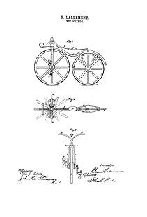 USA Patent First Bicycle 1860's Drawings - Photoseeum