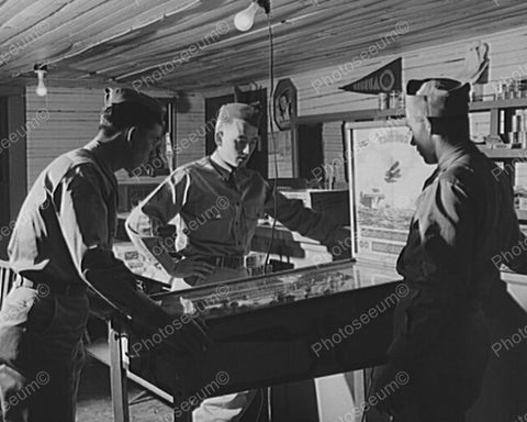 Soldiers Play Exhibit Contact 1939 Pinball Vintage 8x10 Reprint Of Old Photo - Photoseeum