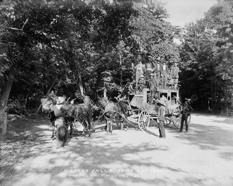 Stage Coach Niagara Falls 1898 8x10 Reprint Of Old Photo - Photoseeum