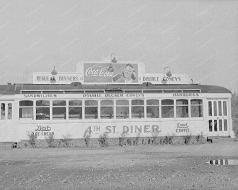 Deserted Bus Diner New York 1940s 8x10 Reprint Of Old Photo - Photoseeum