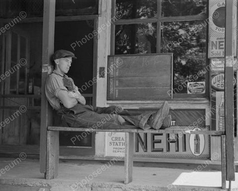Lazy Saturday Nehi Soda Signs 1938 Vintage 8x10 Reprint Of Old Photo - Photoseeum