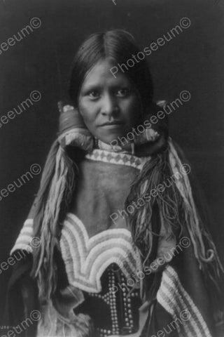 Native Indian Girl In Pig Tails 1900s 4x6 Reprint Of Old Photo - Photoseeum