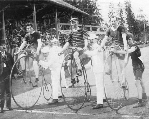 High Wheel Bike Race 1902 Vintage 8x10 Reprint Of Old Photo - Photoseeum