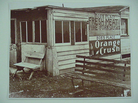 Orange Crush Sign w/Crushy Vintage Sepia Card Stock Photo 1930s - Photoseeum