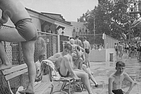 Glen Echo Crystal Pool Bathers 1940s 4x6 Reprint Of Old Photo - Photoseeum