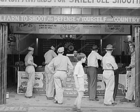 Shooting Gallery Target Practice 1940s 8x10 Reprint Of Old Photo - Photoseeum