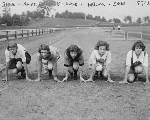 Women About To Race Vintage 8x10 Reprint Of Old Photo - Photoseeum