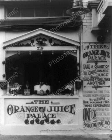 Orange Juice Palace 5 Cent Booth 8x10 Reprint Of Old Photo - Photoseeum