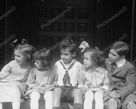 Adorable Victorian Children Group Shot! 8x10 Reprint Of Old Photo - Photoseeum