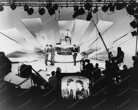 Beatles on the Ed Sullivan Show 1960s 8x10 Reprint Of Old Photo - Photoseeum