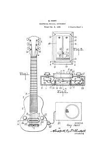 USA Patent G Hart Gibson Guitar Pickup 1930's Drawings - Photoseeum