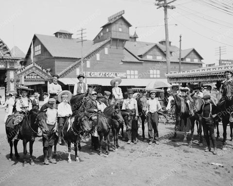 Pony Ride Coney Island 1905 Vintage 8x10 Reprint Of Old Photo - Photoseeum