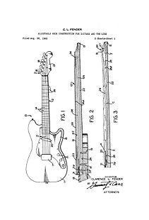 USA Patent Fender Stratocaster Guitar 1960's Drawings - Photoseeum