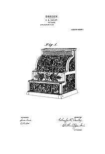 USA Patent Cash Register Toy Bank 1910's Drawings - Photoseeum