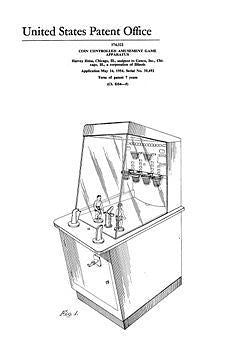 USA Patent Genco Basketball Arcade Games 1950's Drawings - Photoseeum