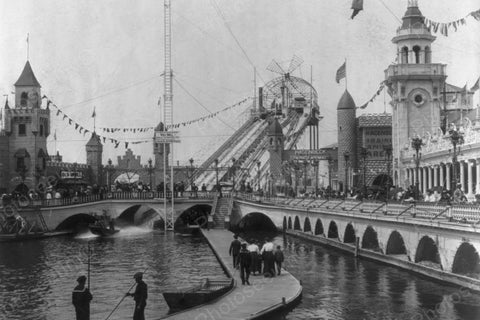 Coney Island Luna Park Chutes 1900s 4x6 Reprint Of Old Photo - Photoseeum