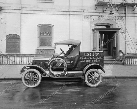 Ford Auto Duz Soap Delivery Truck 8x10 Reprint Of Old Photo - Photoseeum