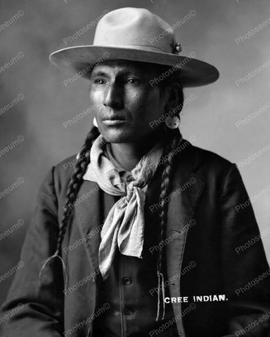 Young Cree Indian Vintage 8x10 Reprint Of Old Photo - Photoseeum
