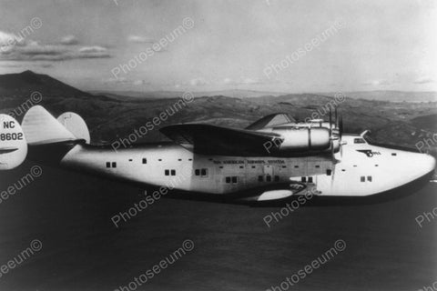 Pan American Airways Sea Plane Flight 1940's Vintage 8x12 Reprint Of Old Photo - Photoseeum
