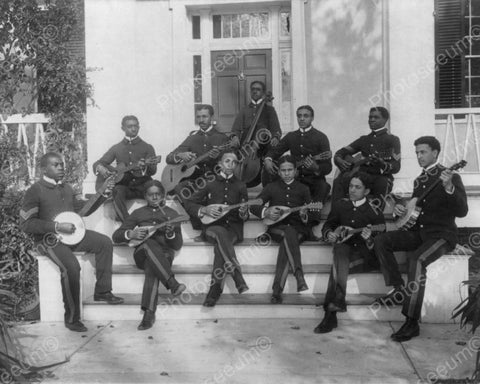 Black Musicians Hampton Institute 1890s  8x10 Reprint Of Old Photo - Photoseeum