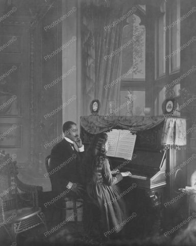 African American Man Teaches Piano 8x10 Reprint Of Old Photo - Photoseeum
