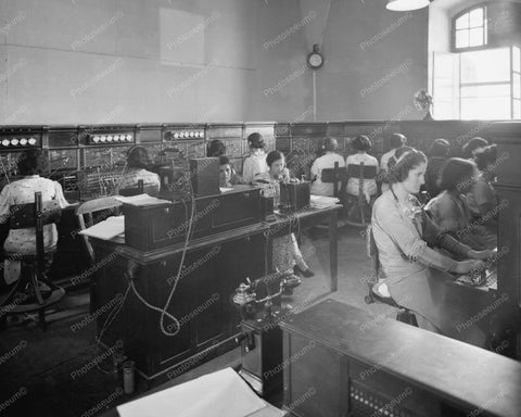 Telephone Co Switchboard Scene 1920s 8x10 Reprint Of Old Photo - Photoseeum