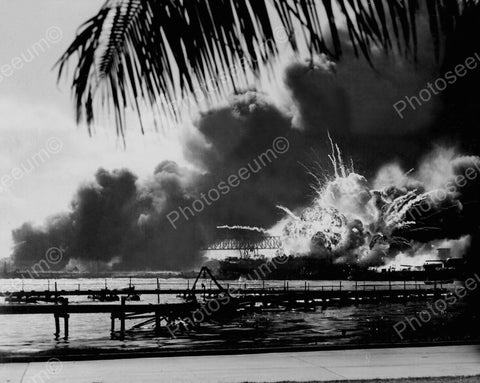 Bombing Pearl Harbour Vintage 8x10 Reprint Of Old Photo - Photoseeum