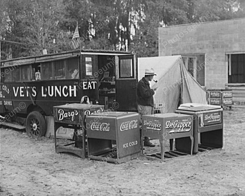 Antique Soda Coolers Barqs, Pepper, Coke 8x10 Reprint Of Old Photo - Photoseeum