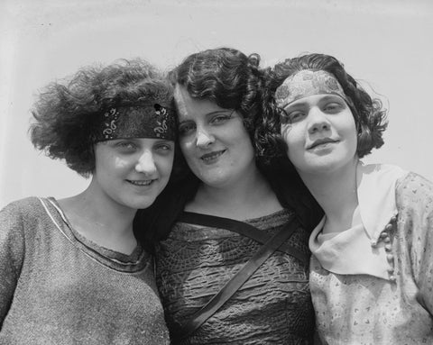 Three Girls Smile 1923 Vintage 8x10 Reprint Of Old Photo - Photoseeum