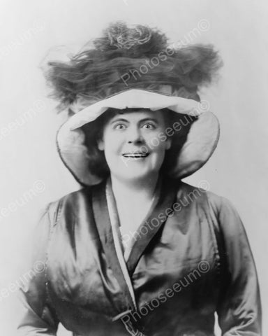 Surprised Lady In Victorian Hat 1800s 8x10 Reprint Of Old Photo - Photoseeum