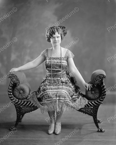 Woman Posing For Photographer Vintage 8x10 Reprint Of Old Photo - Photoseeum