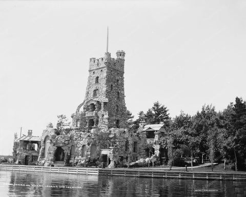 Castle Tower On Heart Island 1000 Island Old 8x10 Reprint Of Photo - Photoseeum