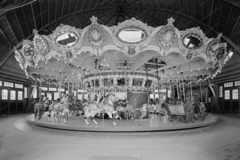 Glen Echo Dentzel Carousel 1920s 4x6 Reprint Of Old Photo - Photoseeum