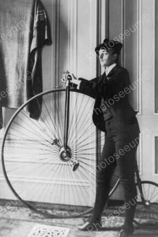 Victorian Woman Dressed As A Man With Antique Bicycle 4x6 Reprint Of Old Photo - Photoseeum