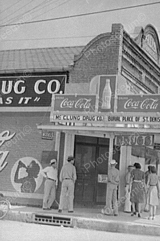 McClung Drug Store Scene W Coca Cola Sign 4x6 Reprint Of Old Photo - Photoseeum