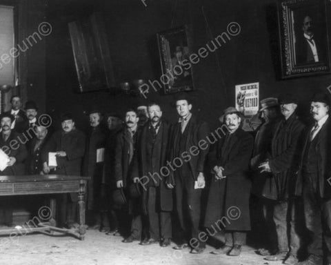 Shoeline-Bowery Men Waiting For Shoes 8x10 Reprint Of Old Photo - Photoseeum