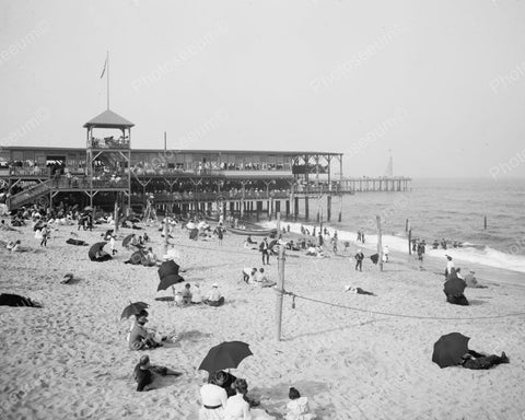 Pavilion Beach Asbury Park NJ 19102 Vintage 8x10 Reprint Of Old Photo 1 - Photoseeum