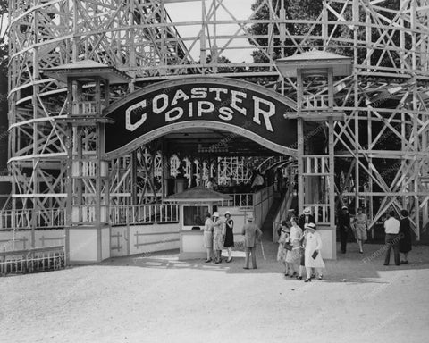 Glen Echo Roller Coaster Dips Entrance 8x10 Reprint Of Old Photo - Photoseeum